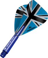 Mission Alliance X Black Kite Dart Flights Combo With Griplock Shafts Blue / Short