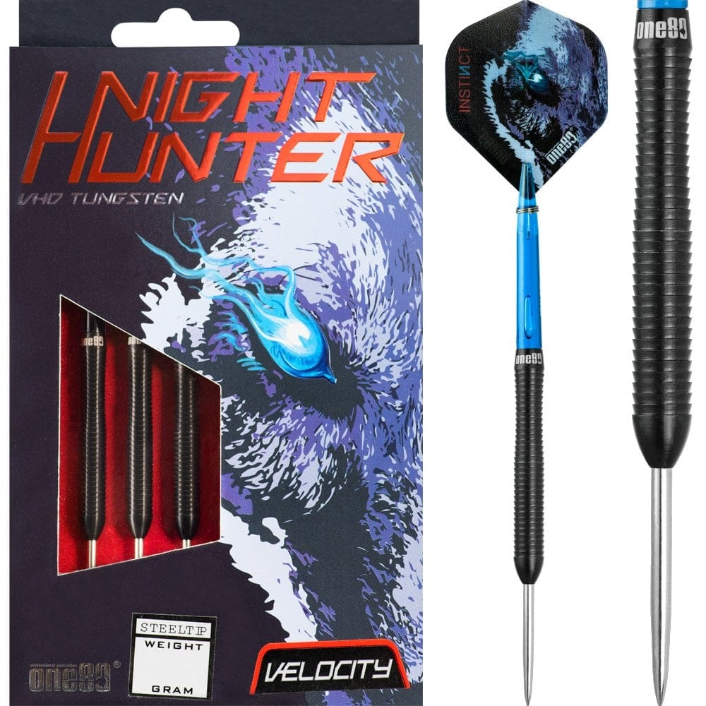 Freccette Softdarts ONE80 Night Hunter Silence 90% Tungsteno – 18 Grammi – Per Professionisti