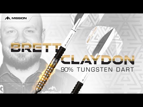 Mission Brett Claydon Darts - Soft Tip - Black & Gold - 21g