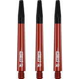 Ruthless Sting Dart Shafts - Polycarbonate - Solid Red - Black Top Medium