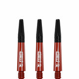 Ruthless Sting Dart Shafts - Polycarbonate - Solid Red - Black Top Short