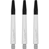 Ruthless Sting Dart Shafts - Polycarbonate - Solid White - Black Top Medium