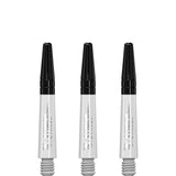 Ruthless Sting Dart Shafts - Polycarbonate - Solid White - Black Top Short