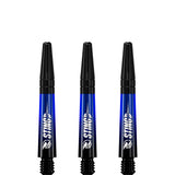Ruthless Sting XT Dart Shafts - Polycarbonate - Gradient Black & Blue - Black Top Short