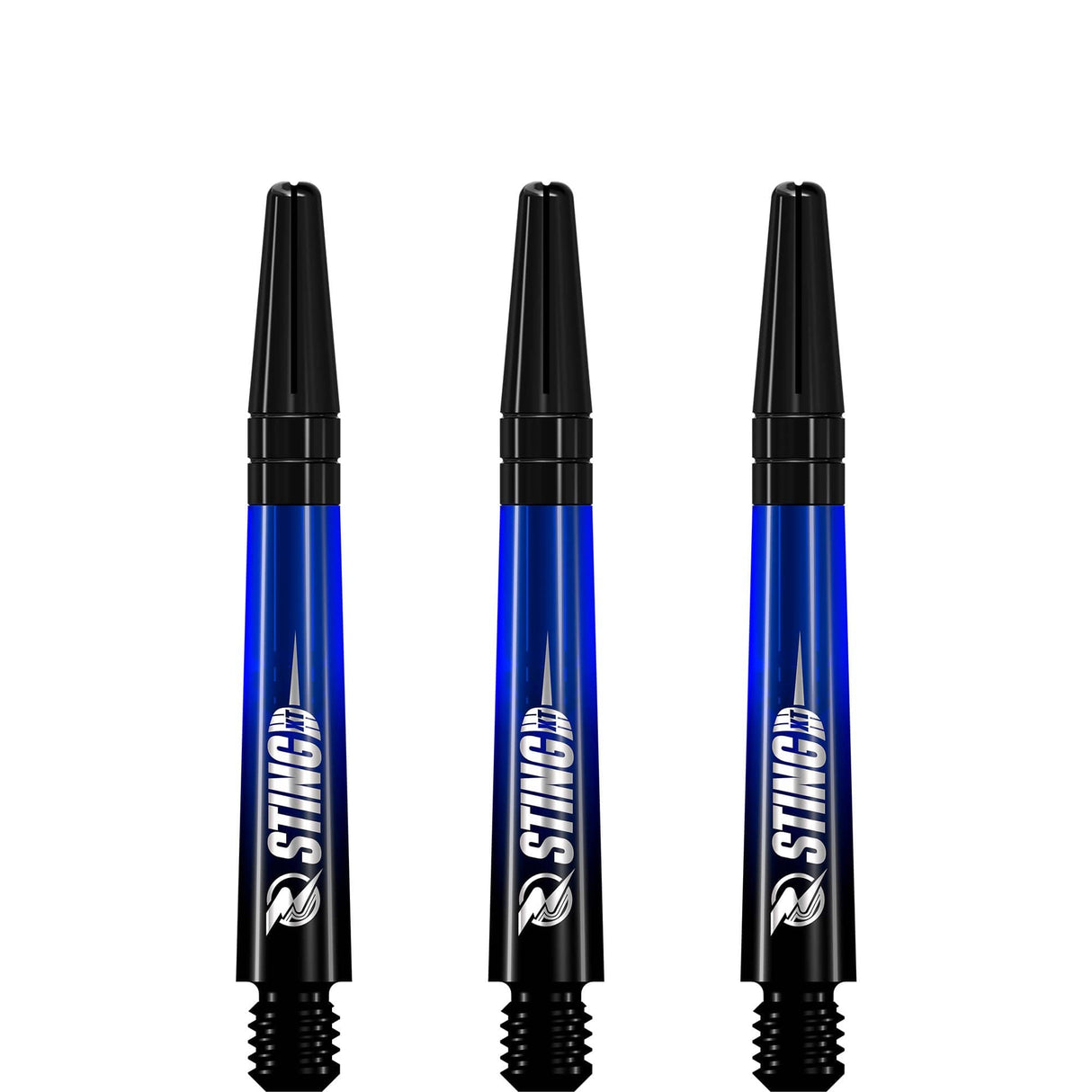 Ruthless Sting XT Dart Shafts - Polycarbonate - Gradient Black & Blue - Black Top Tweenie