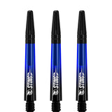 Ruthless Sting XT Dart Shafts - Polycarbonate - Gradient Black & Blue - Black Top Tweenie Plus
