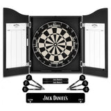 Jack Daniels Home Darts Centre - Cabinet, Dartboard, 6 Darts - JD Logo