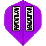 Dart Flights - Pentathlon Colours - Extra Strong - Clear Window - Std Purple