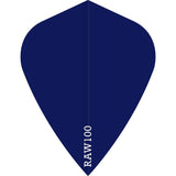 *Dart Flights - Raw 100 - 100 Micron - Kite - Plain Dark Blue