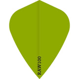 *Dart Flights - Raw 100 - 100 Micron - Kite - Plain Neon Green