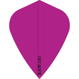 *Dart Flights - Raw 100 - 100 Micron - Kite - Plain Neon Pink