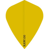 *Dart Flights - Raw 100 - 100 Micron - Kite - Plain Neon Yellow
