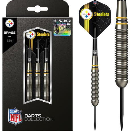NFL - Steel Tip Brass Darts - Official Licensed - Pittsburgh Steelers - 22g 22g