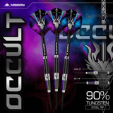 Mission Occult Darts - Steel Tip - 90% - Black & Coral PVD