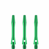 Designa Aluminium Shafts - Metal Dart Stems - Green Short