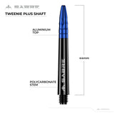 Mission Sabre Shafts - Polycarbonate Dart Stems - Black - Blue Top