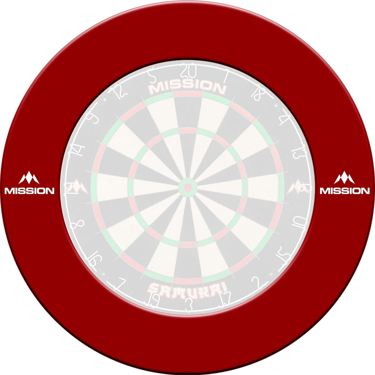 Mission Dartboard Surround - Pro - Heavy Duty - with Logo Red