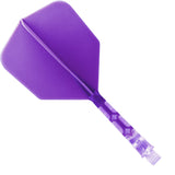 Cuesoul Rost T19 Integrated Dart Shaft and Flights - Big Wing - Clear with Purple Flight Medium