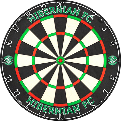 Hibernian FC - Official Licensed - Professional Dartboard - Crest and Wordmark