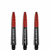 Mission Sabre Shafts - Polycarbonate Dart Stems - Black - Red Top Short