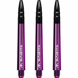 Mission Sabre Shafts - Polycarbonate Dart Stems - Purple - Black Top Medium