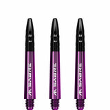 Mission Sabre Shafts - Polycarbonate Dart Stems - Purple - Black Top Tweenie