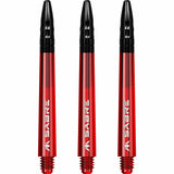 Mission Sabre Shafts - Polycarbonate Dart Stems - Red - Black Top Medium