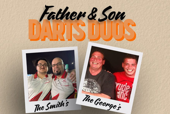 Vater und Sohn Darts Duo