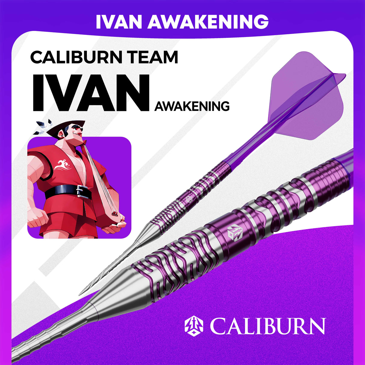 Caliburn Awakening Darts - Stahlspitze - 90% Tungsten - Ivan