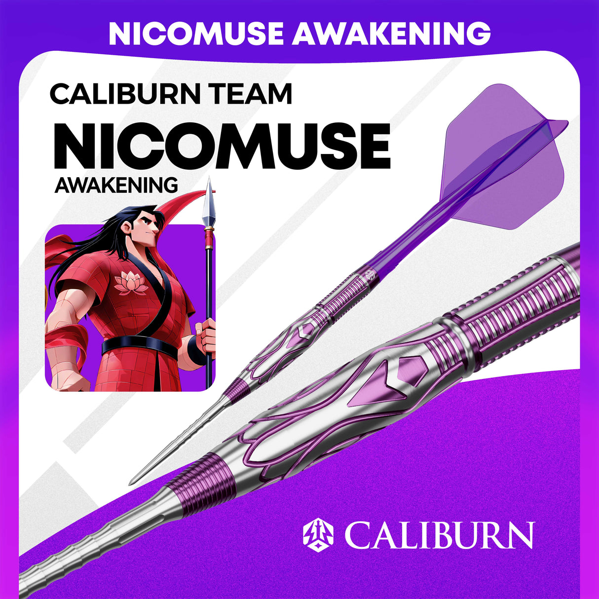 Caliburn Awakening Darts - Stahlspitze - 90% Tungsten - Nicomuse