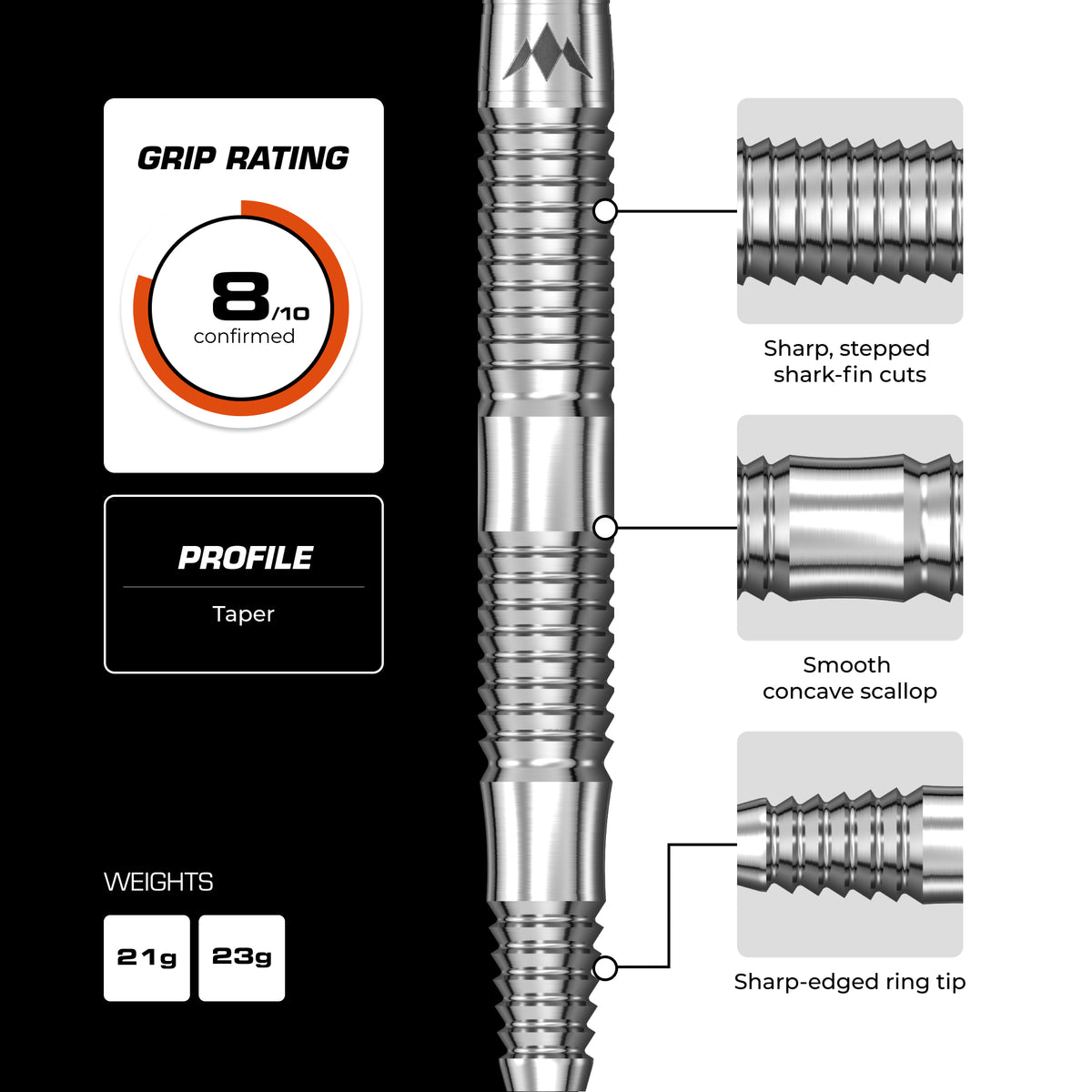Mission BLUPRNT R2.5 Darts - Stahlspitze - 90% Tungsten - DSGND