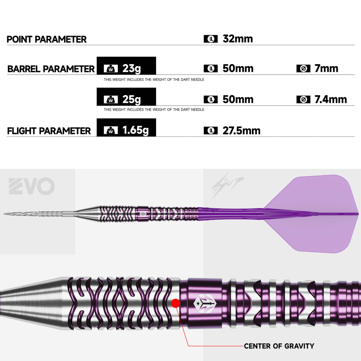 Caliburn Awakening Darts - Stahlspitze - 90% Tungsten - Ivan