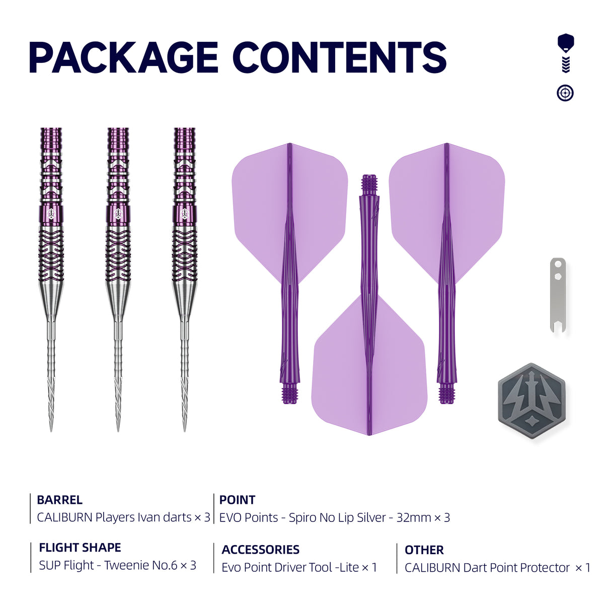 Caliburn Awakening Darts - Stahlspitze - 90% Tungsten - Ivan