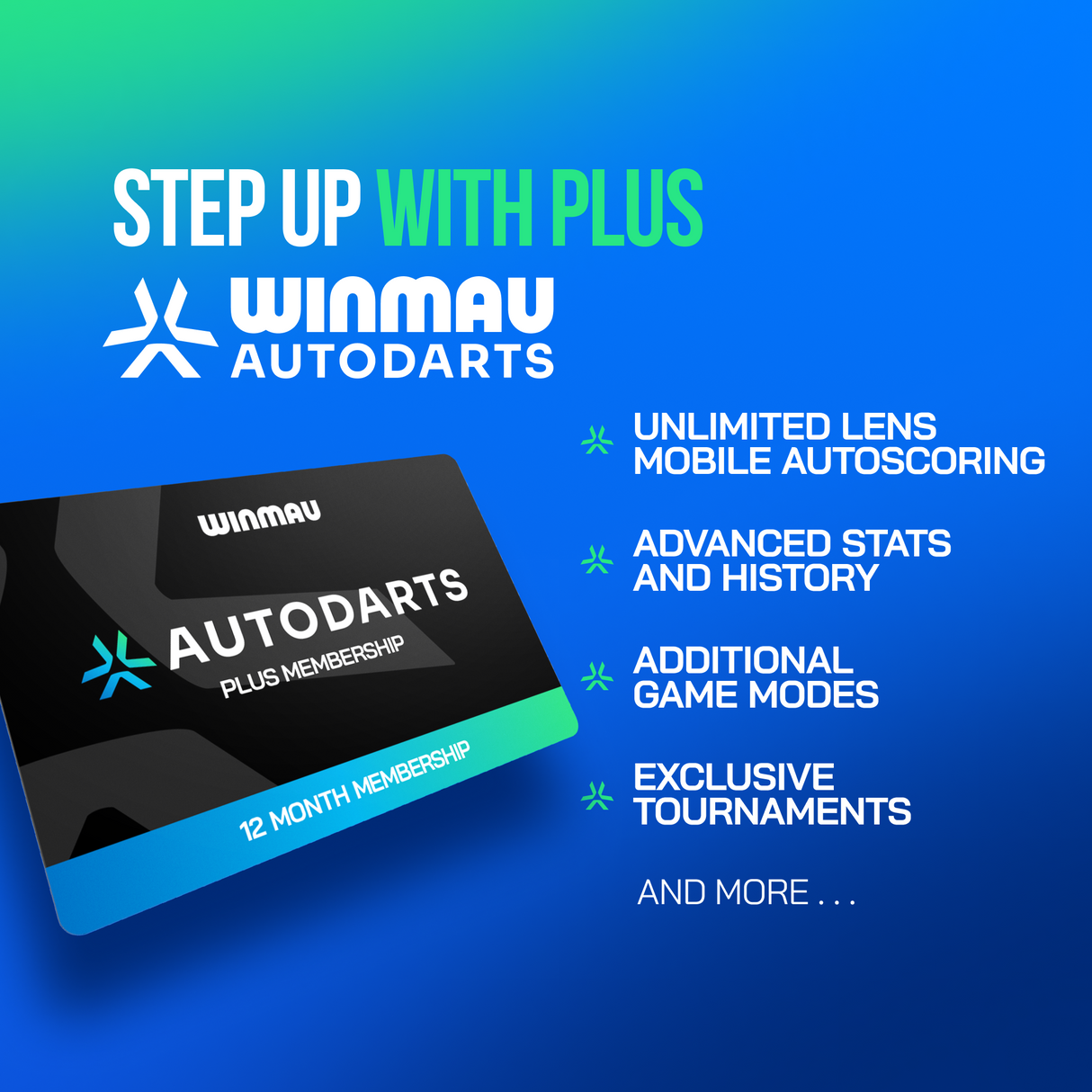Winmau Autodarts Stativ Bundle - Reise Ständer & 12 Monate Lens Abonnement