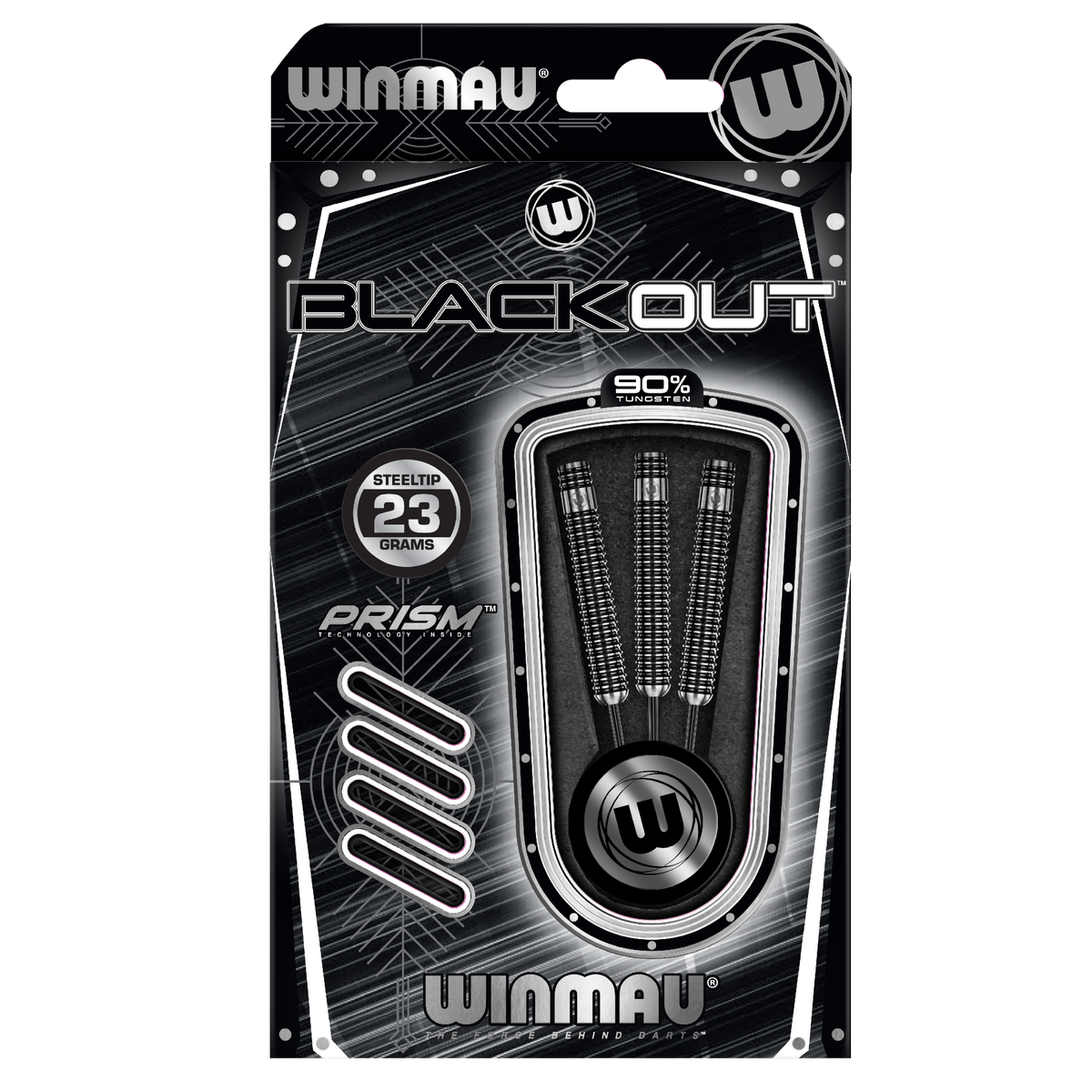 Winmau Blackout Darts - Stahlspitze - 90% Tungsten - Stil 2