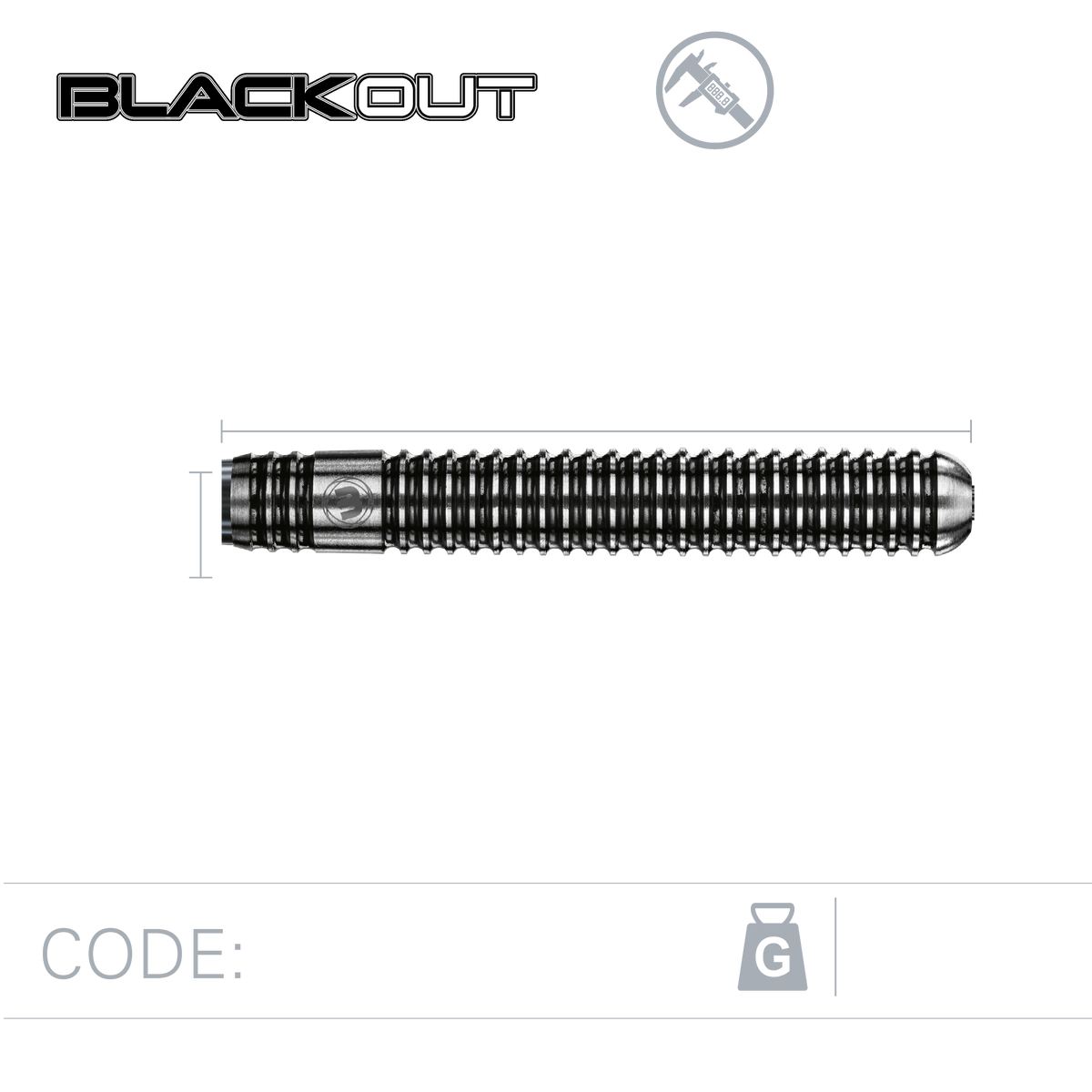Winmau Blackout Darts - Stahlspitze - 90% Tungsten - Stil 2
