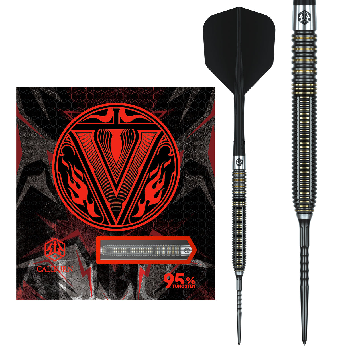 Caliburn V Serie Darts - Stahlspitze - 95% Wolfram - V2