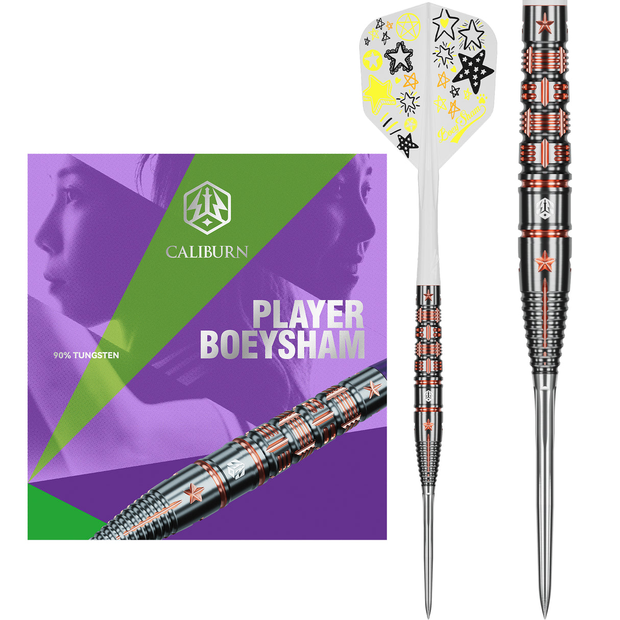 Caliburn Players Darts - Stahlspitze - 90% Tungsten - Boeysham