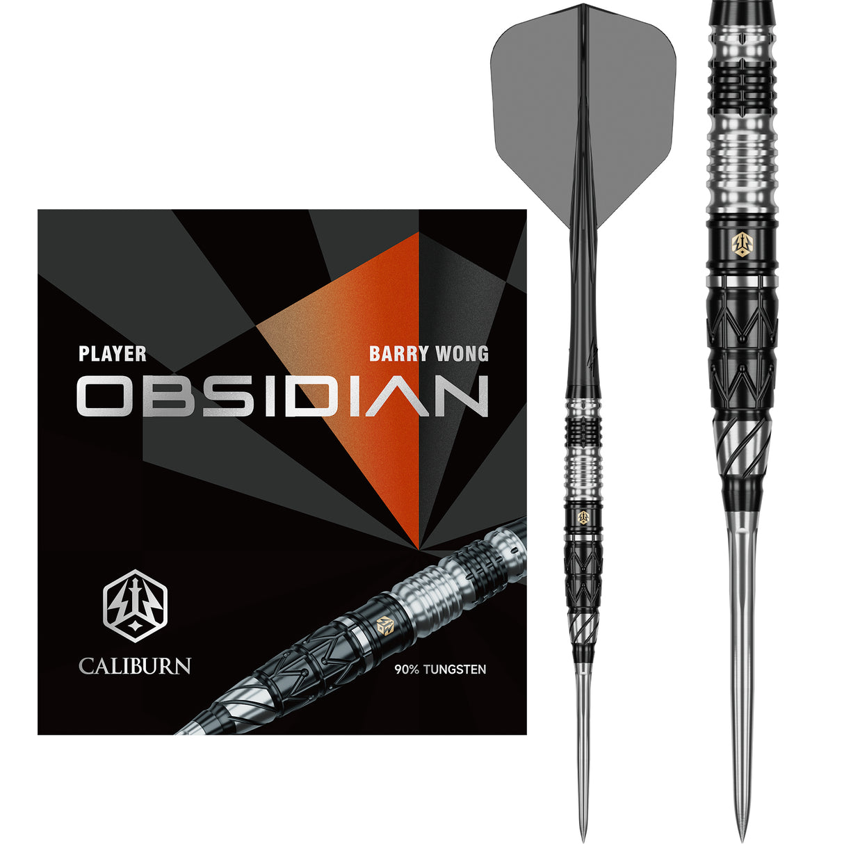Caliburn Players Darts - Stahlspitze - 90% Tungsten - Obsidian: Barry Wong