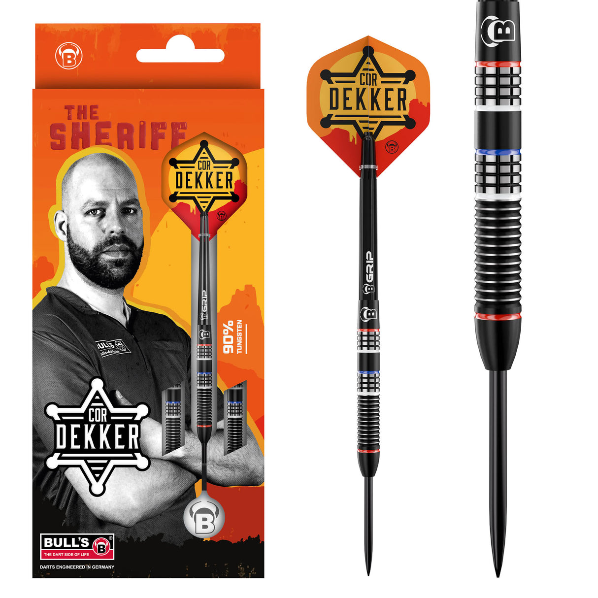 BULL'S Cor Dekker Darts - Stahlspitze - 90% Tungsten