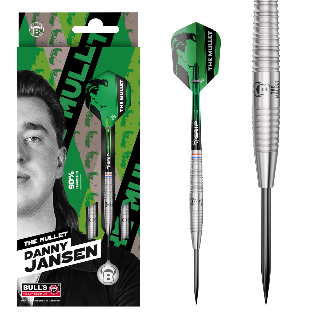 BULL'S Danny Jansen Darts - Stahlspitze - 90% Tungsten - G2