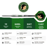 BULL'S Flying Mullet Darts - Stahlspitze - 90% Tungsten