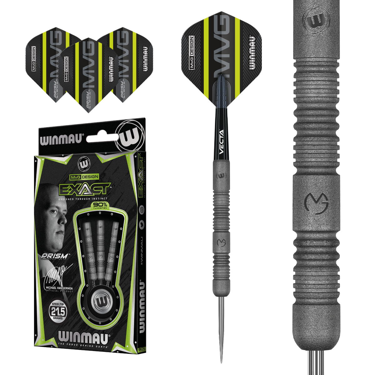 Winmau Michael van Gerwen Darts - Stahlspitze - 90% Tungsten - Exact