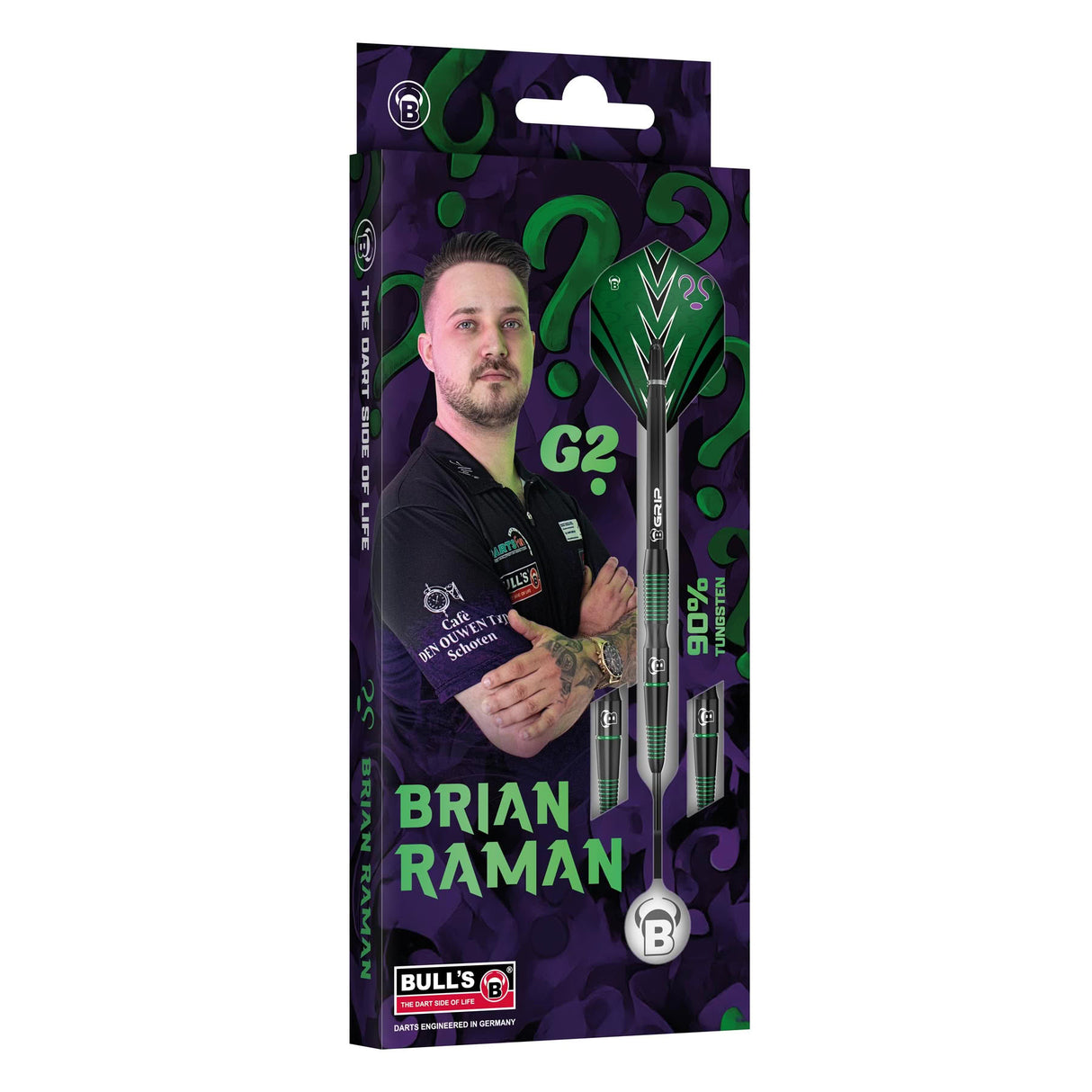 BULL'S Brian Raman Darts - Stahlspitze - 90% Tungsten - G2