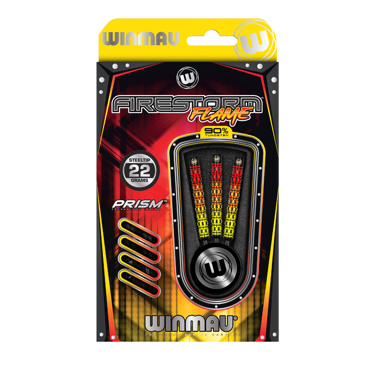 Winmau Firestorm Darts - Stahlspitze - 90% Tungsten - Flame 1