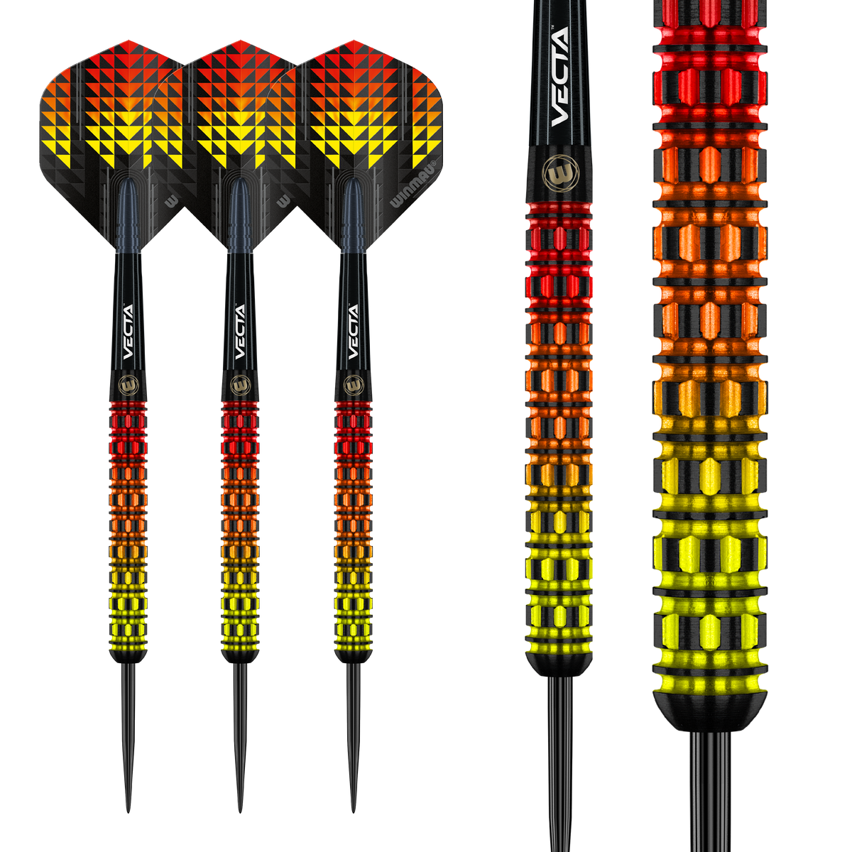 Winmau Firestorm Darts - Stahlspitze - 90% Tungsten - Flame 1