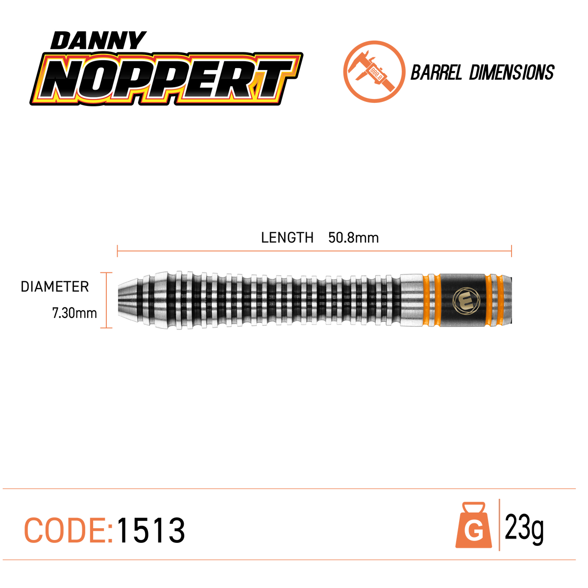 Winmau Danny Noppert Darts - Stahlspitze - 90% Tungsten - 2.0
