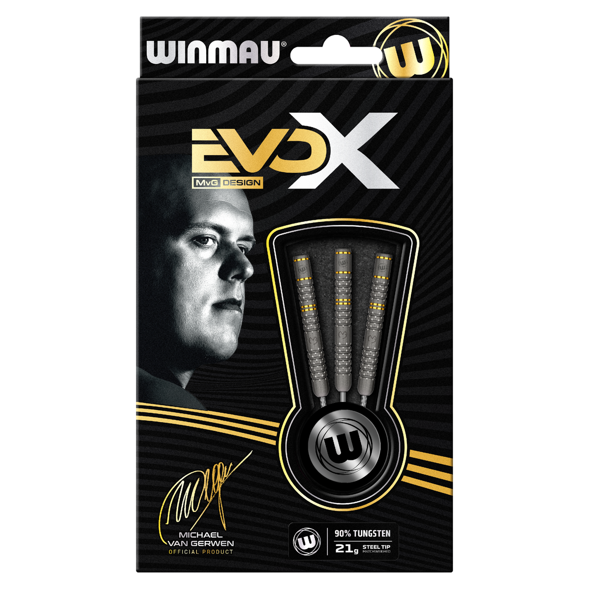 Winmau Michael van Gerwen Darts - Stahlspitze - 90% Tungsten - Evo X