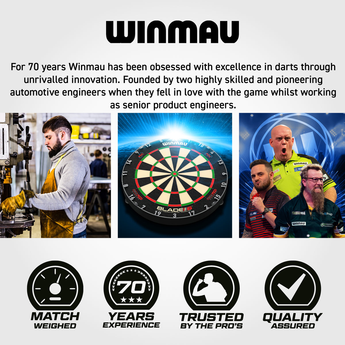 Winmau Michael van Gerwen Darts - Stahlspitze - 90% Tungsten - Signature