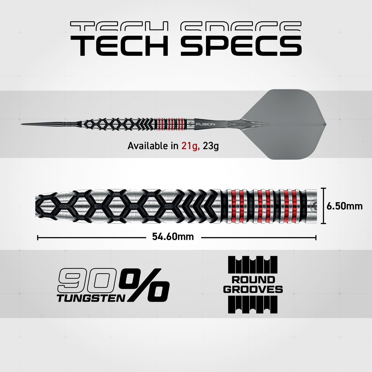 Winmau Fornax Switch Darts - Stahlspitze - 90% Tungsten - Verjüngt